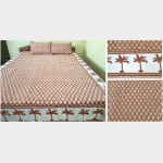 Mithila Pattern Hand Printed Cotton Bedsheet 230115