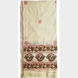 Mithila Fish Pair Hand-Printed Cotton Shawl